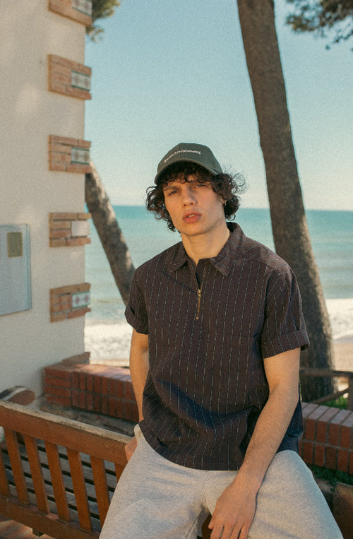 Varadero Brown Half-Zip Shirt