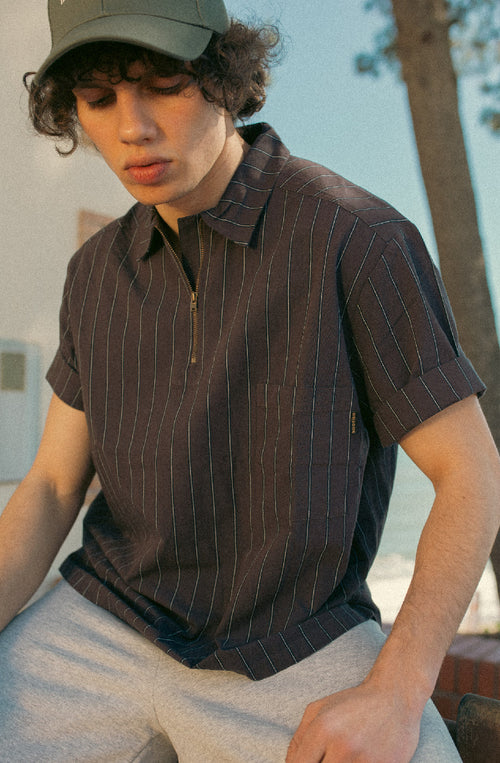 Varadero Brown Half-Zip Shirt