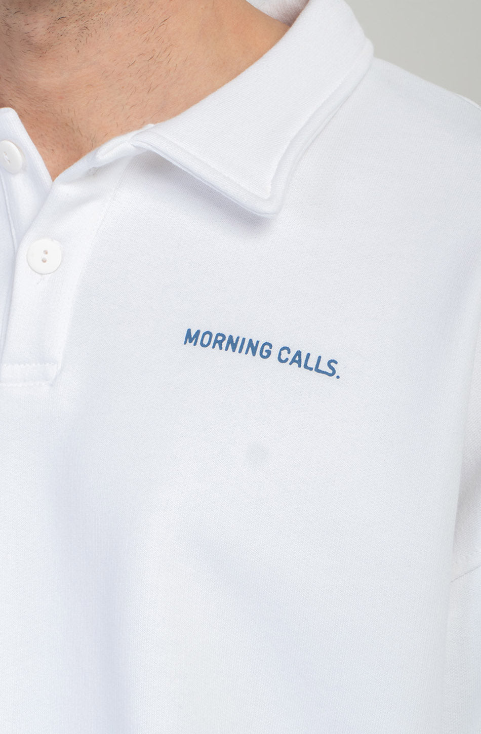 Sweat-shirt Polo Morning Calls Organic Cotton White 