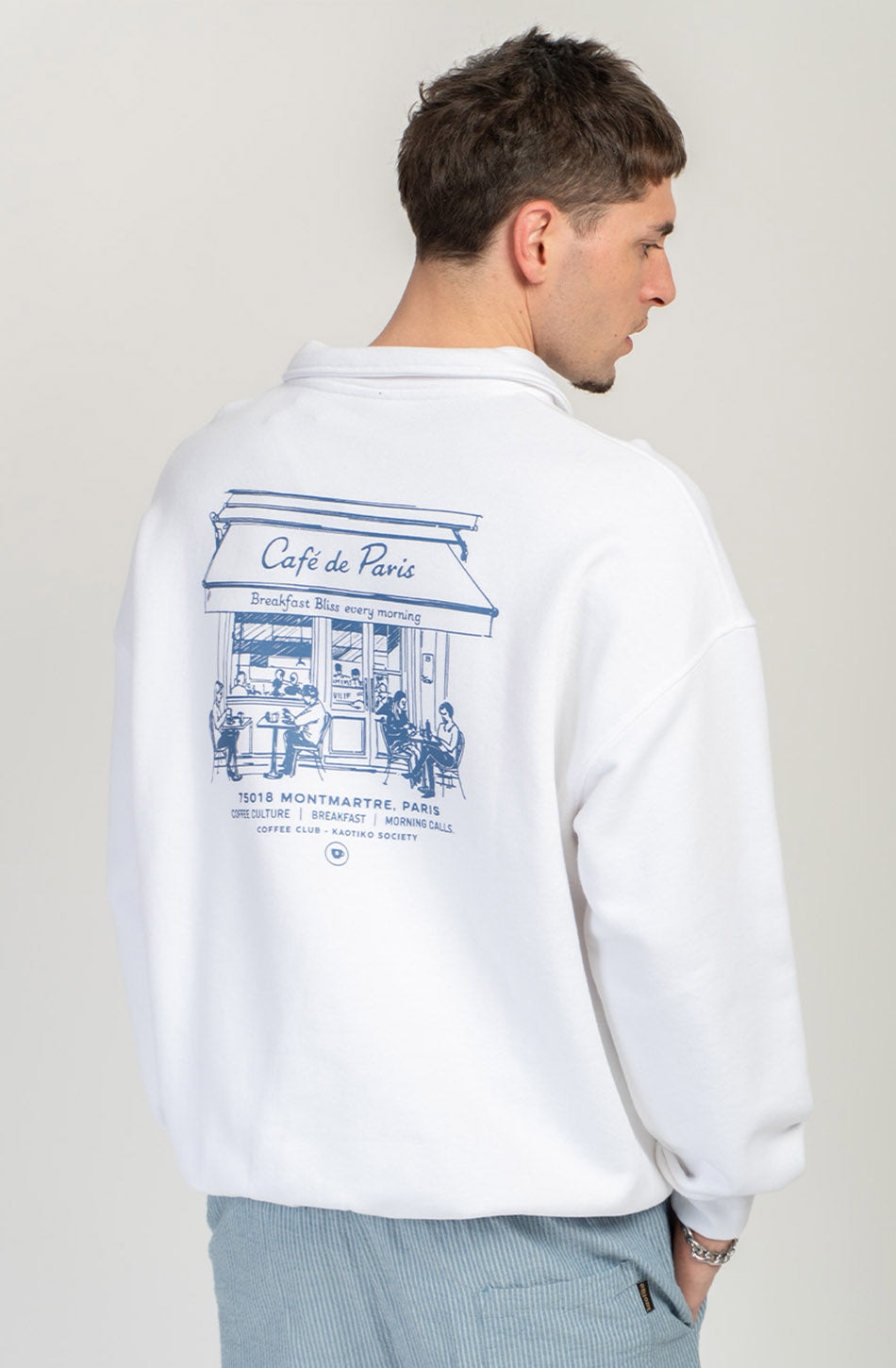 Sweat-shirt Polo Morning Calls Organic Cotton White 