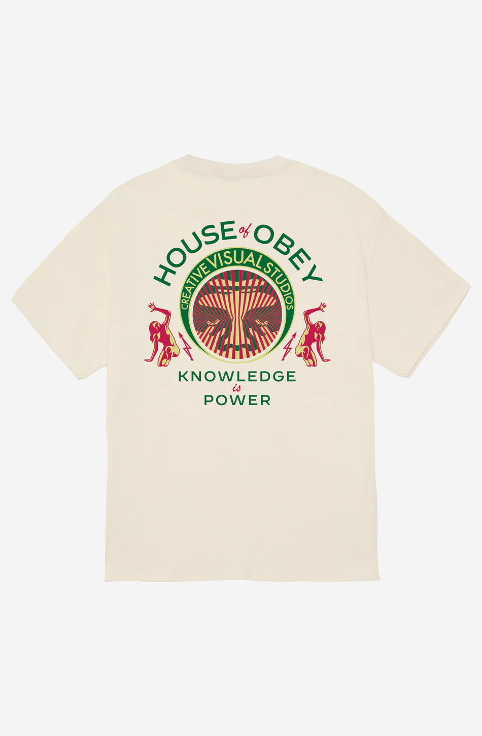 T-shirt Obey Knowledge Is Power Cream 