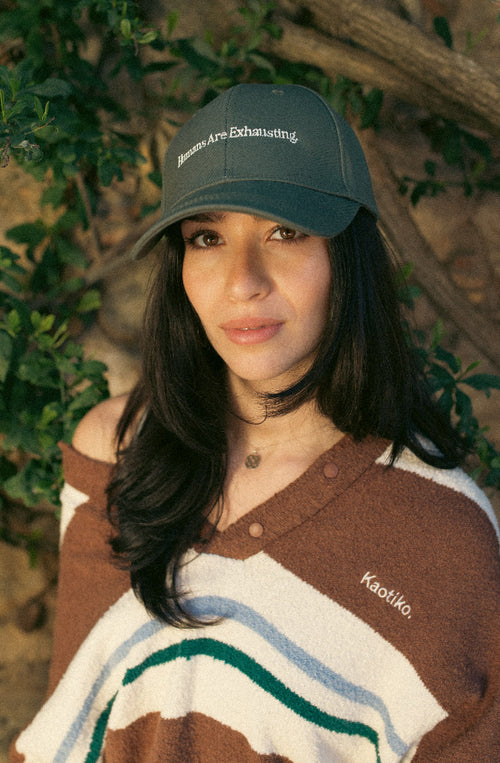 Humans Are Exhausting Organic Khaki Cap