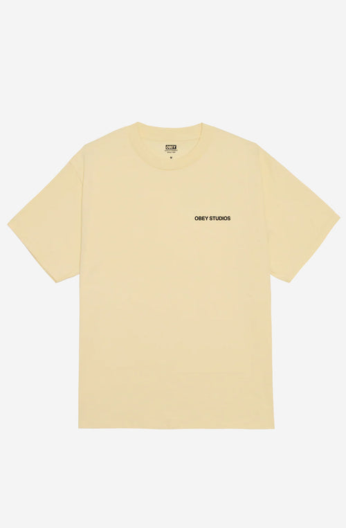 OBEY Moves Of Life Pale Yellow T-shirt