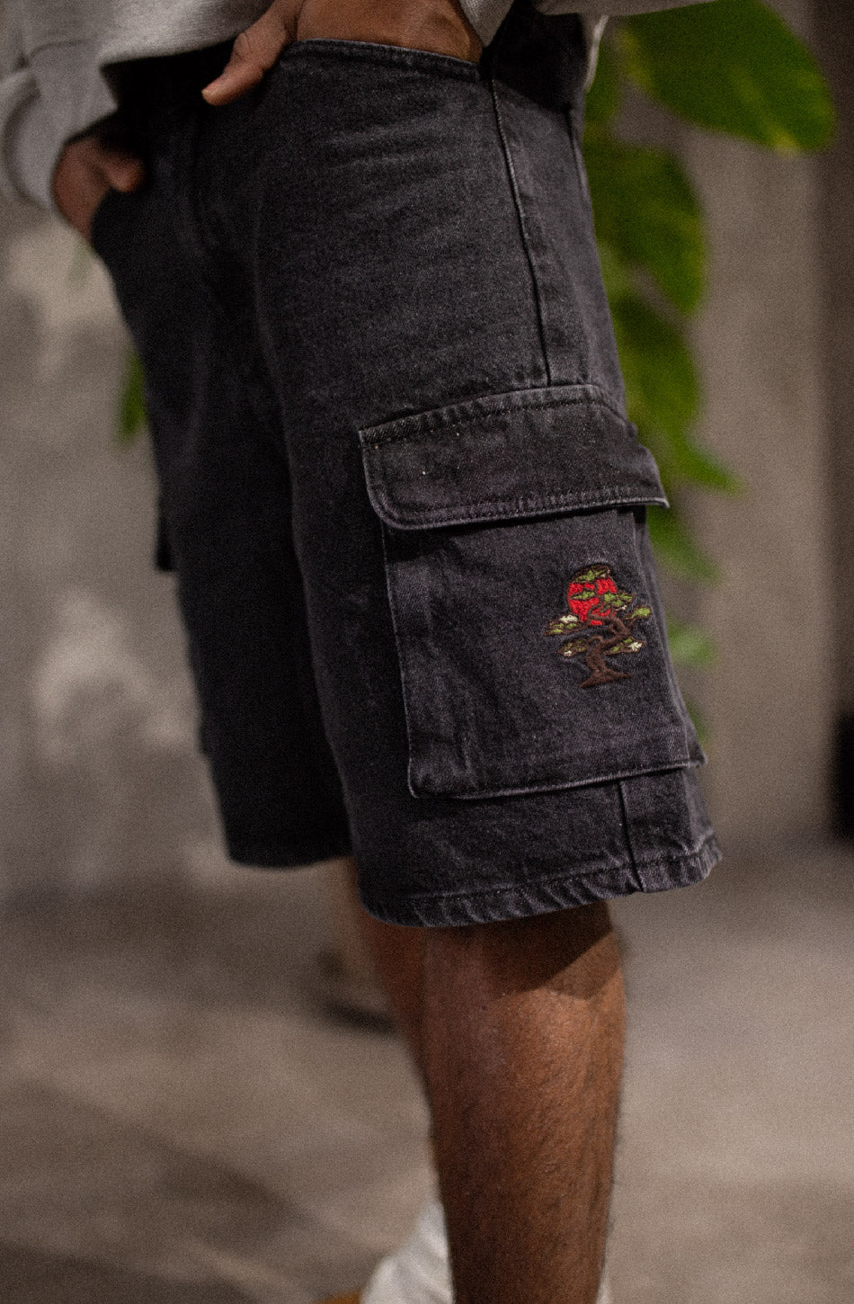 Bermuda Cargo Bonsai Denim Black 