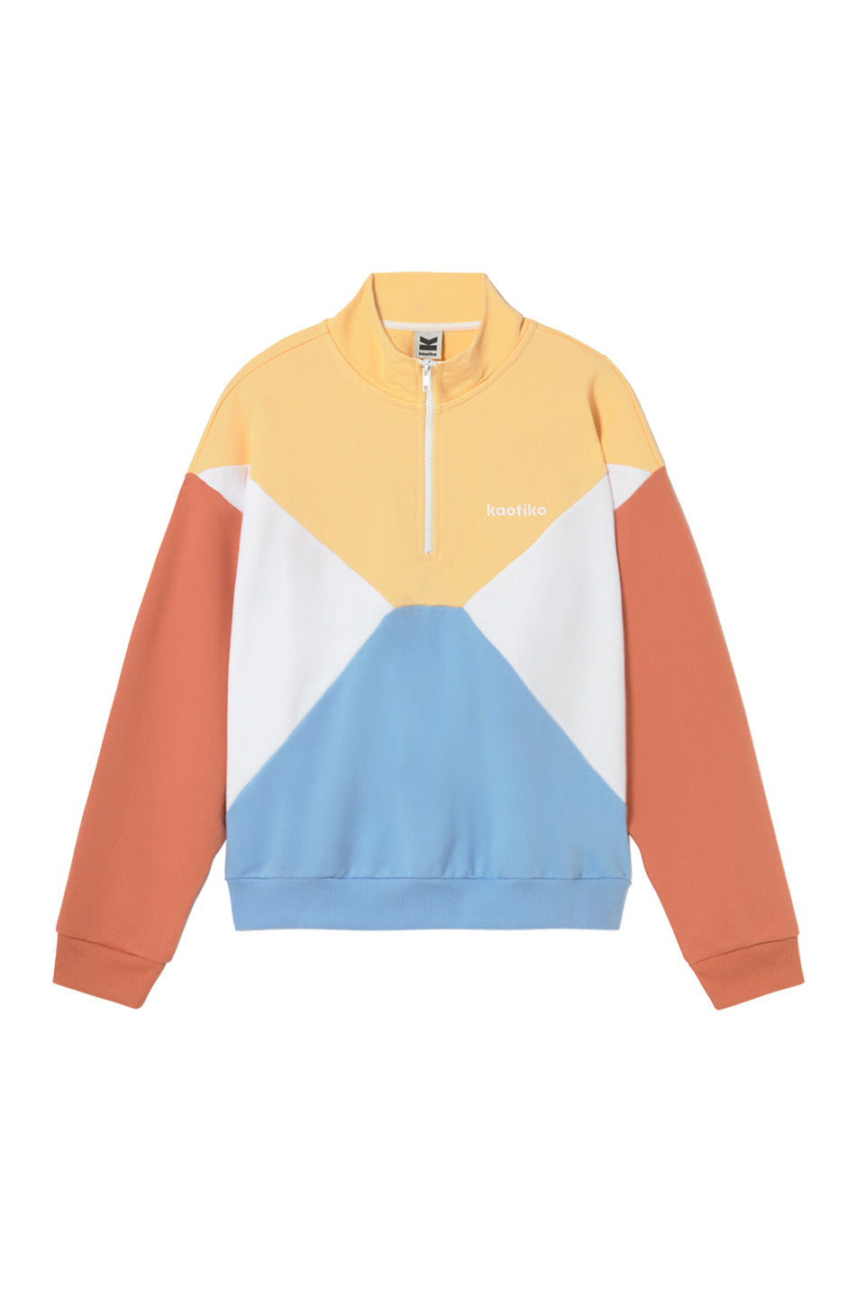 Anneta Sweatshirt Vanille/Weiß/Niagara/Aprikose