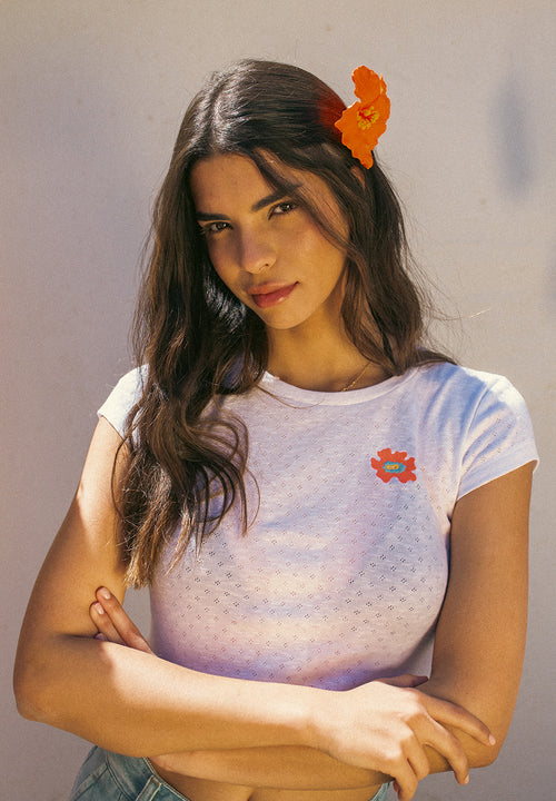 T-shirt Peony White