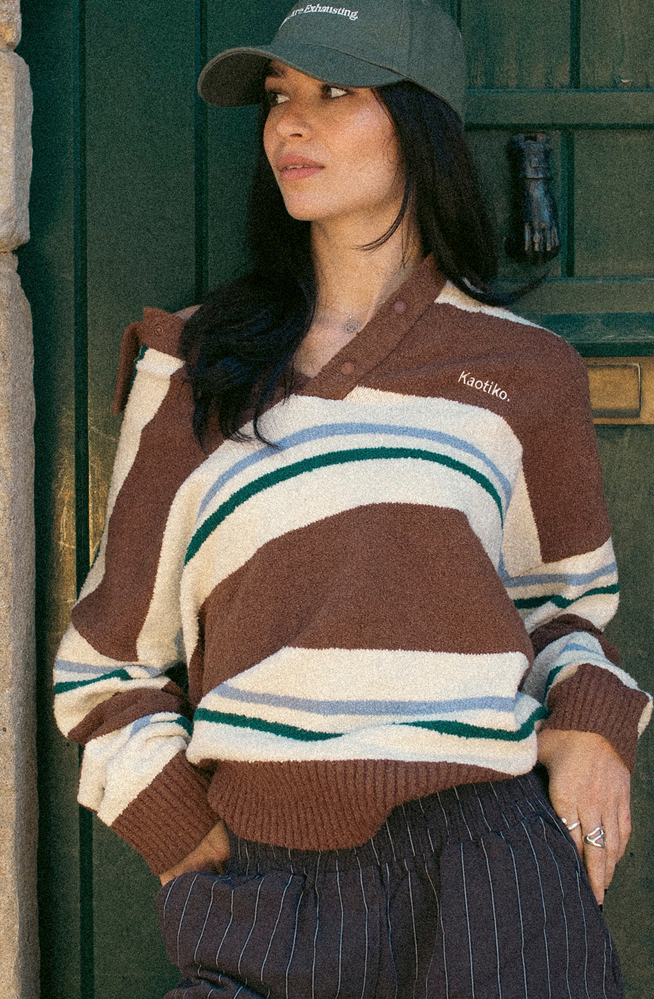 Polo Kaotiko Stripes Braun / Elfenbein