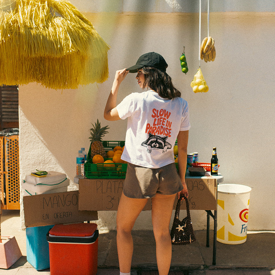 T-shirt Slow Life Paradise White