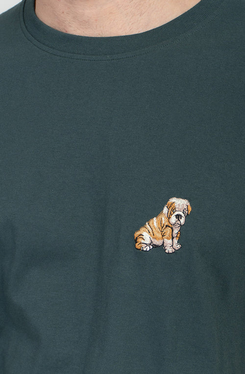 Bulldog Posy grünes T-Shirt