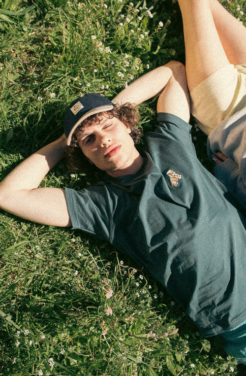 Bulldog Posy Green T-shirt