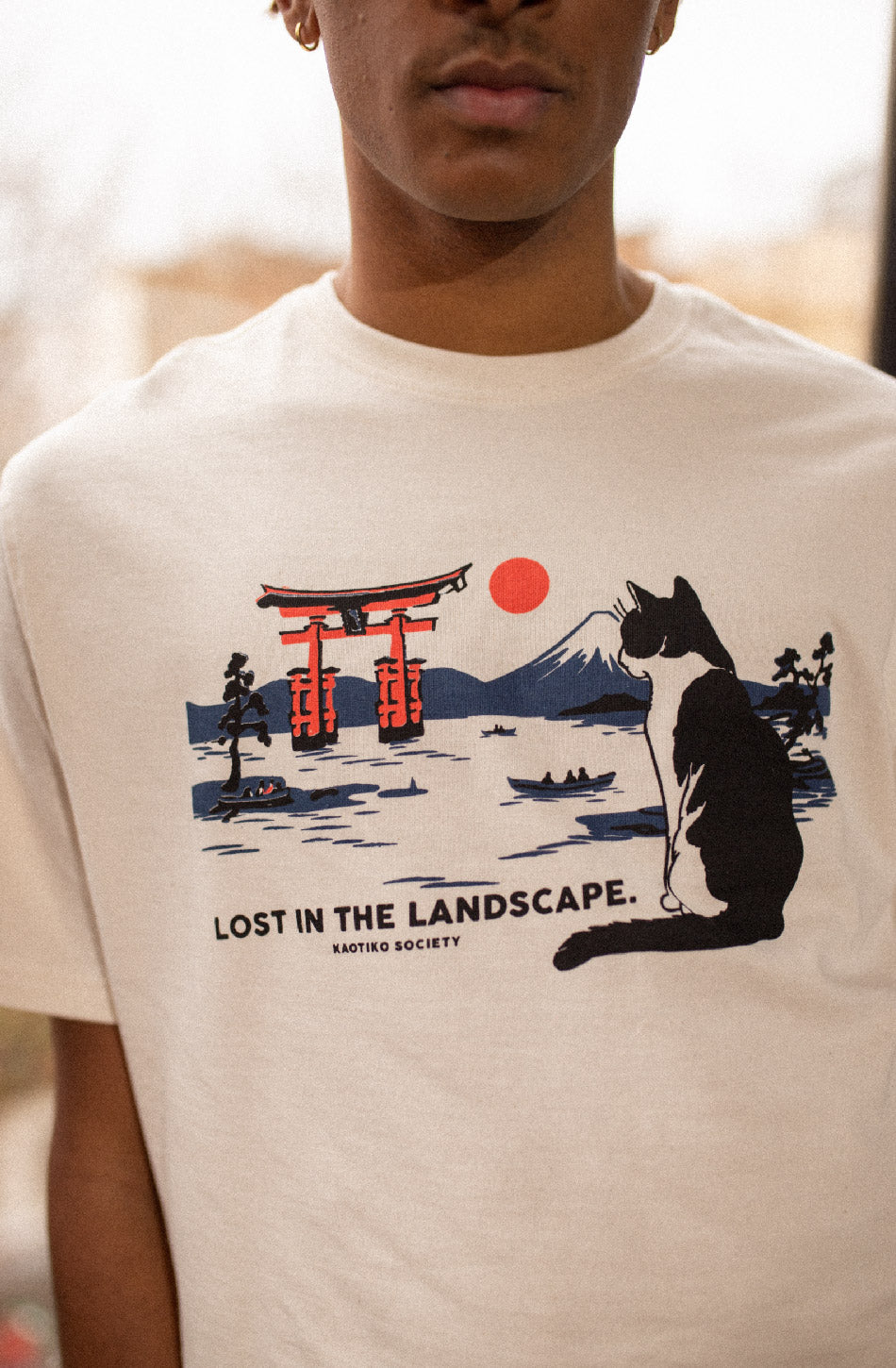 T-shirt Landscape Organic Cotton Ivory 