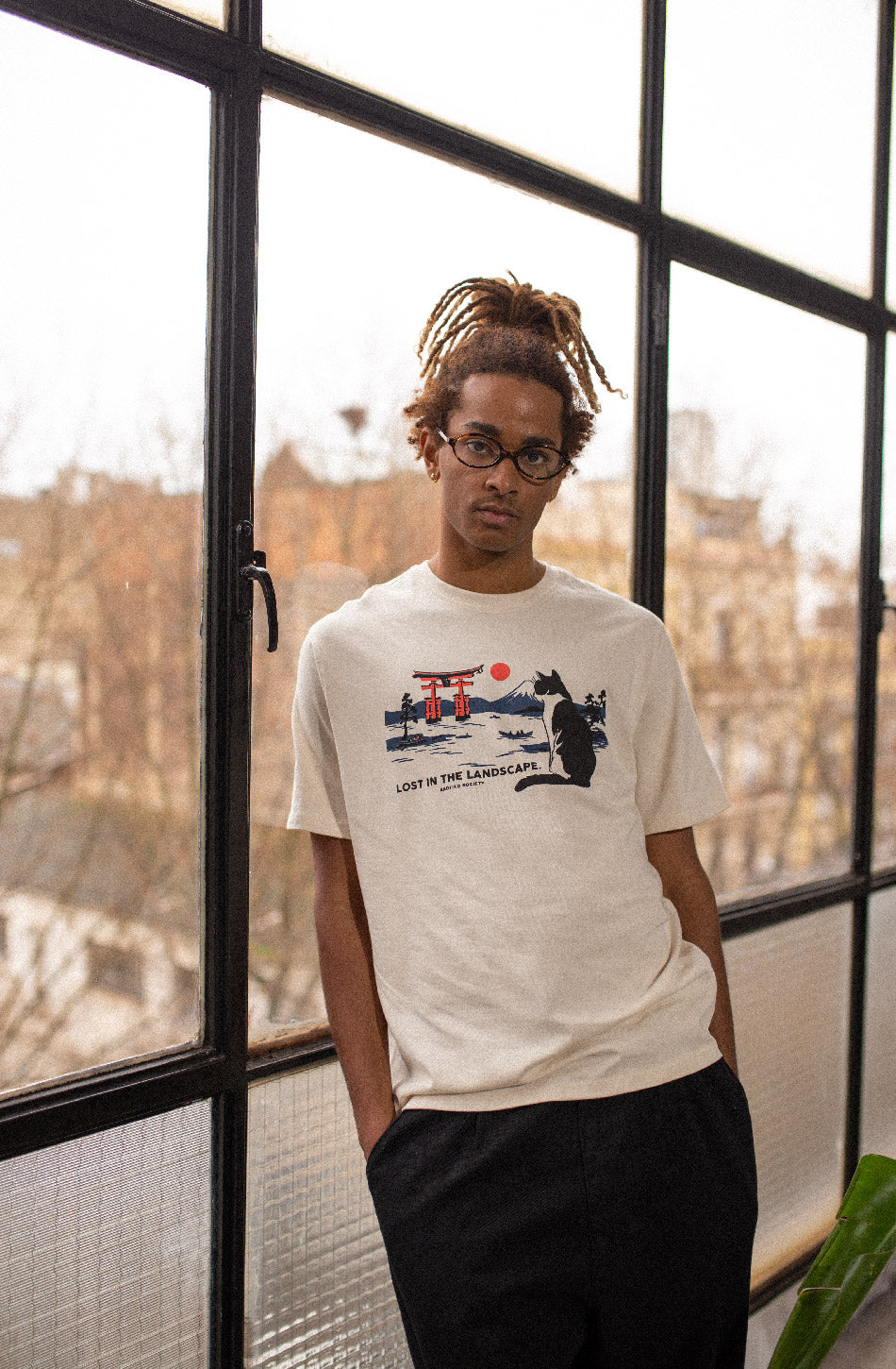 T-shirt Landscape Organic Cotton Ivory 