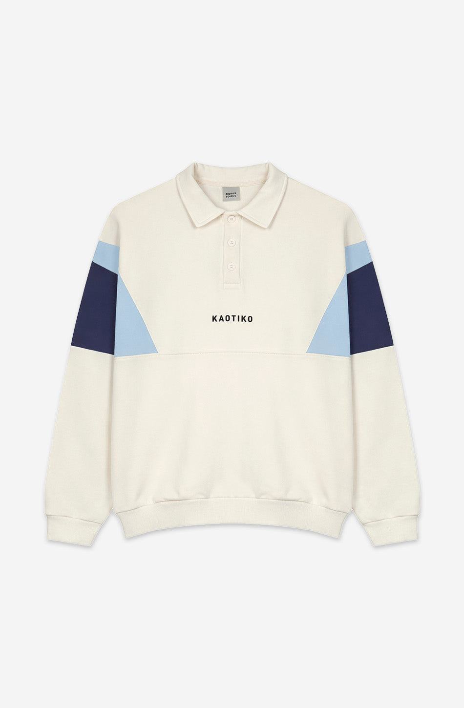 Sweat-shirt Polo Harry Ivoire/Bleu marine/Bleu ciel