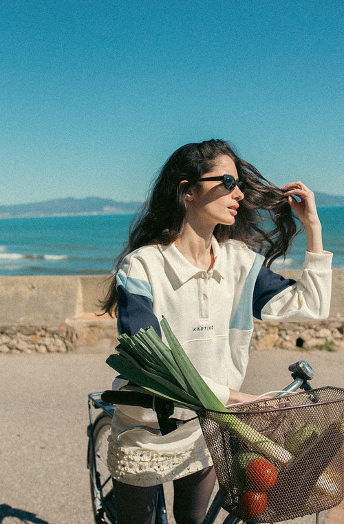 Harry Ivory/Navy/Sky Polo Sweatshirt