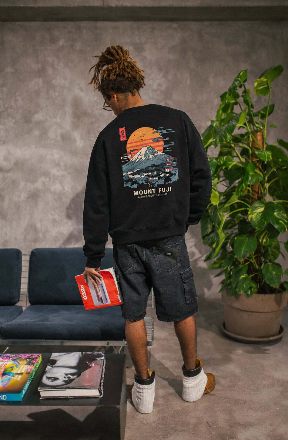 Sweat-shirt Mount Fuji Black 