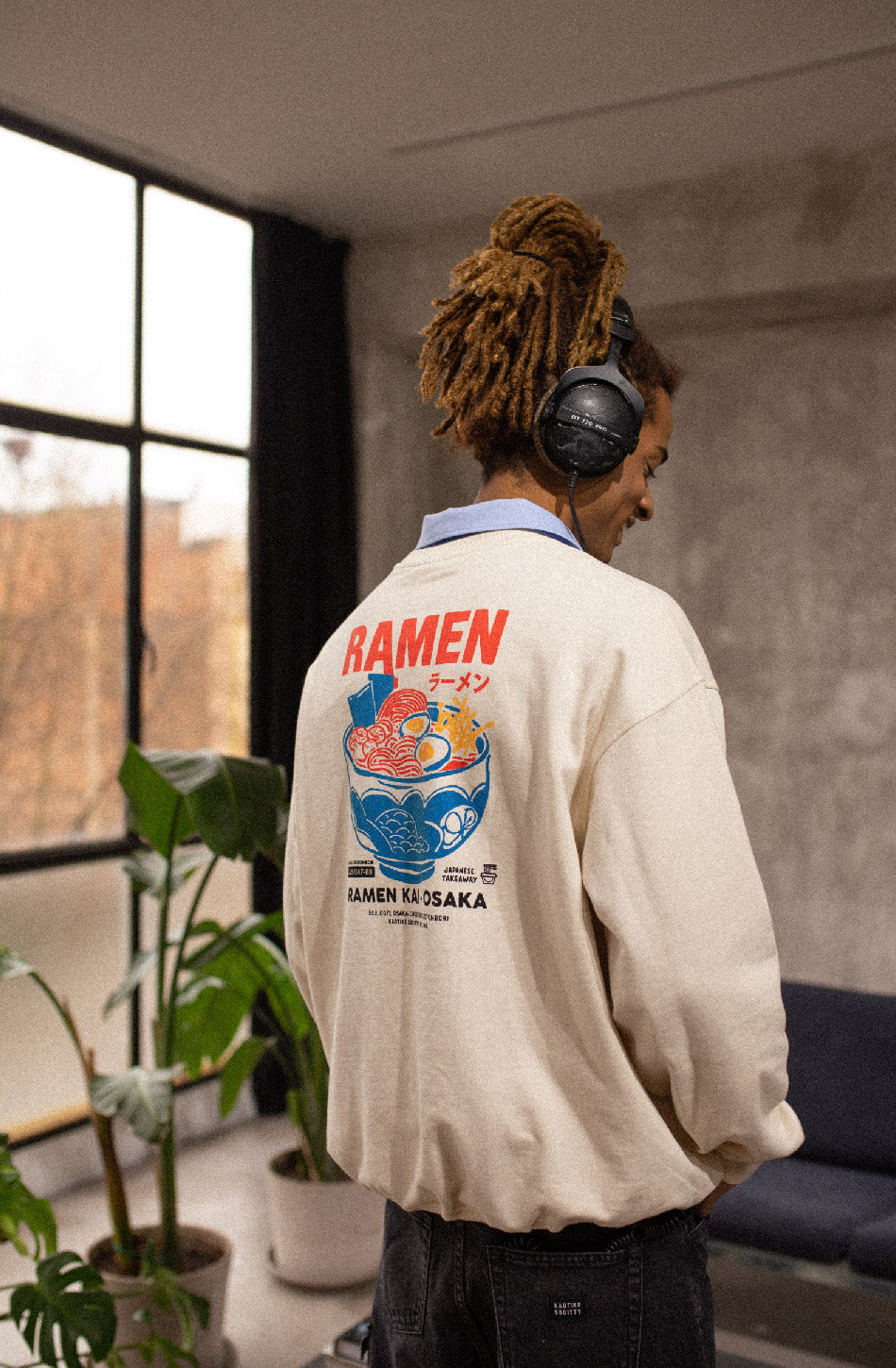 Sweat-shirt Ramen Osaka Ivory 