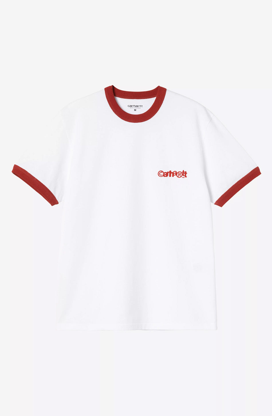 T-shirt CARHARTT Ringer Organic Blanc/Rouge