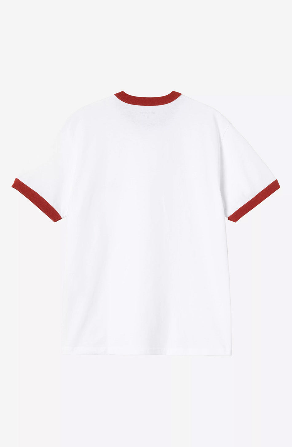 T-shirt CARHARTT Ringer Organic Blanc/Rouge