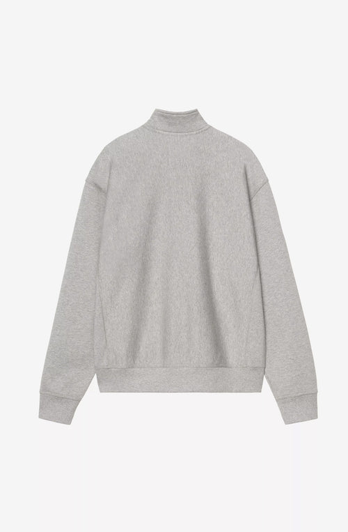 Sudadera Carhartt WIP Half Zip American Script Grey Heather