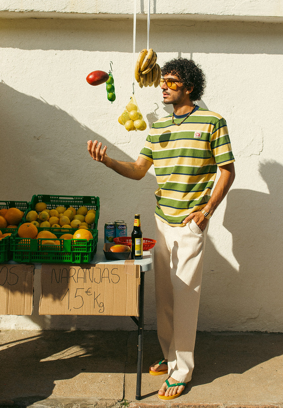 Stripes Island Yellow/Green T-shirt