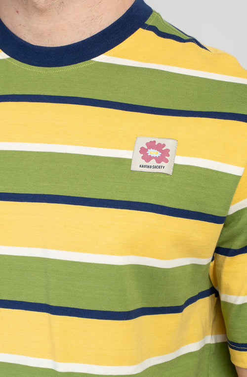 T-shirt Stripes Island Yellow/Green