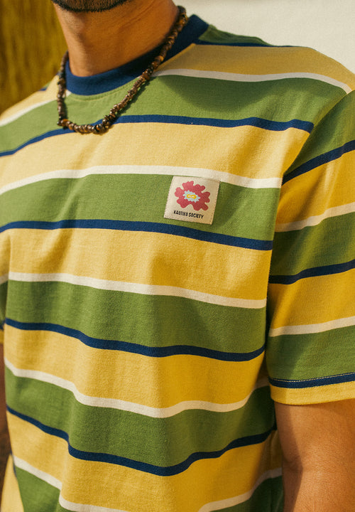T-shirt Stripes Island Yellow/Green