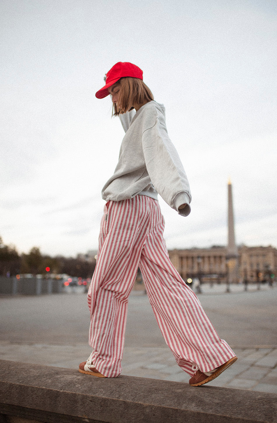 Pantalón Coffee Culture Stripes Red/Ivory