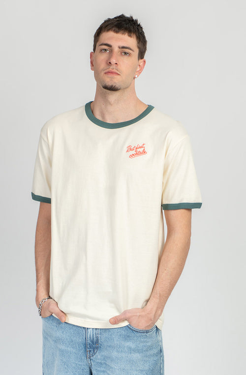 T-shirt But Firts Cocktails Ivory