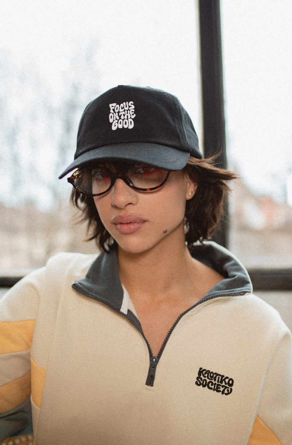 Sweat à capuche Half-Zip Clark Bone/Cloud 