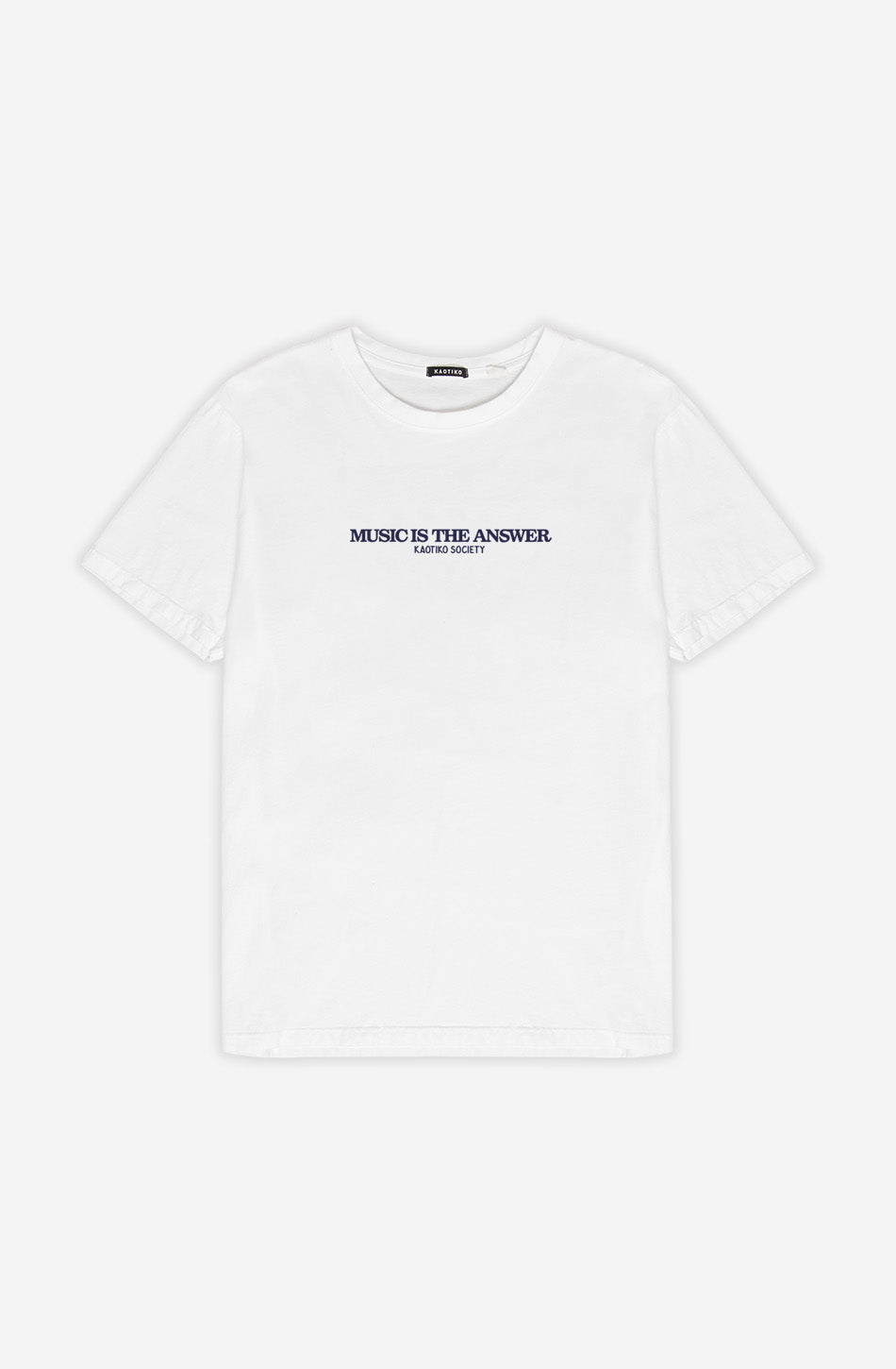 T-shirt Juke Joint Organic White unisexe en coton biologique avec illustration de magasin de disques vintage