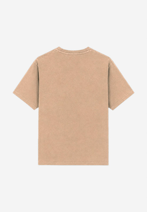  T-shirt Basic Washed Bone