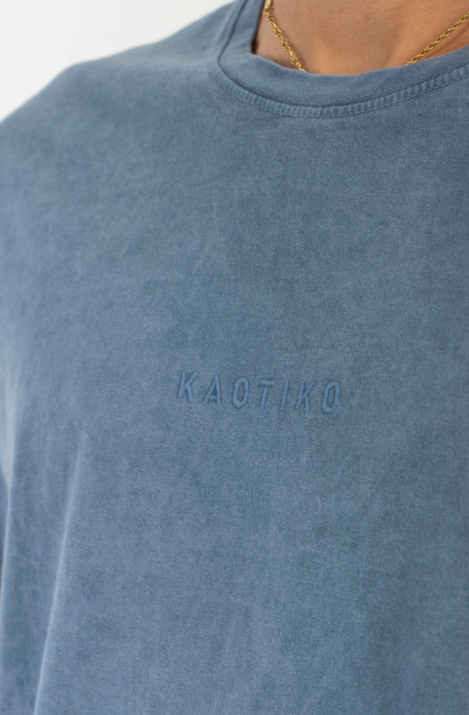  T-shirt Basic Washed Indigo