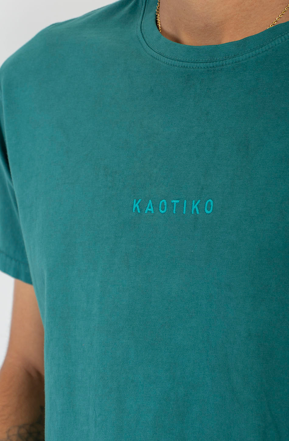 T-shirt Basic Washed Basil 