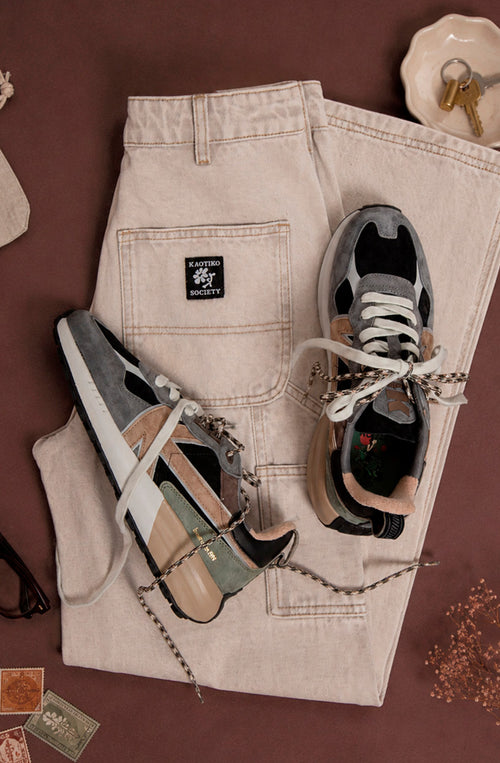 Baskets Vancouver Multi Suede Black