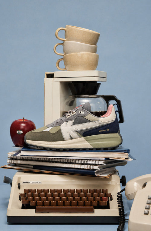 Baskets Detroit Multi Suede Khaki