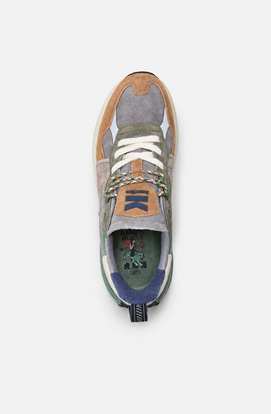 Zapatillas Vancouver Multi Suede Mid Grey en ante y materiales combinados, con detalles gris, camel, verde, azul marino y taupe.