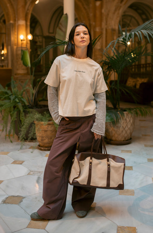 Norway Wide Leg Brown Pants