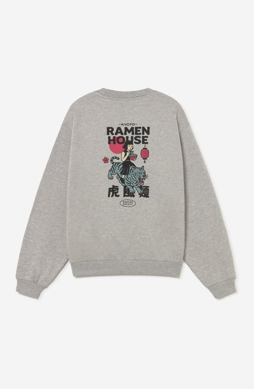 Sweat-shirt Ramen House Gris