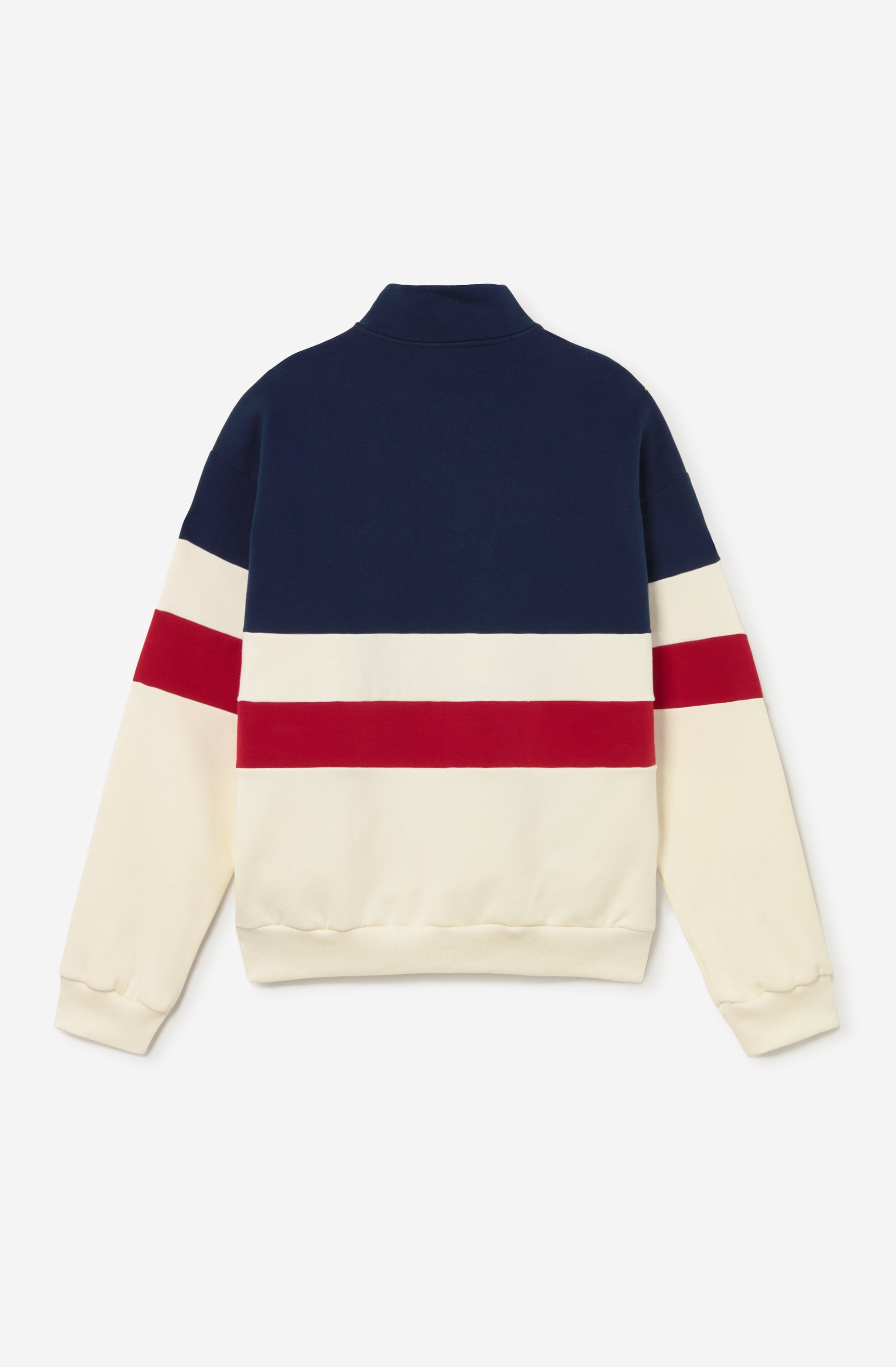 Sweat-shirt à capuche zippé Carter ivoire/bleu/salsa pour homme