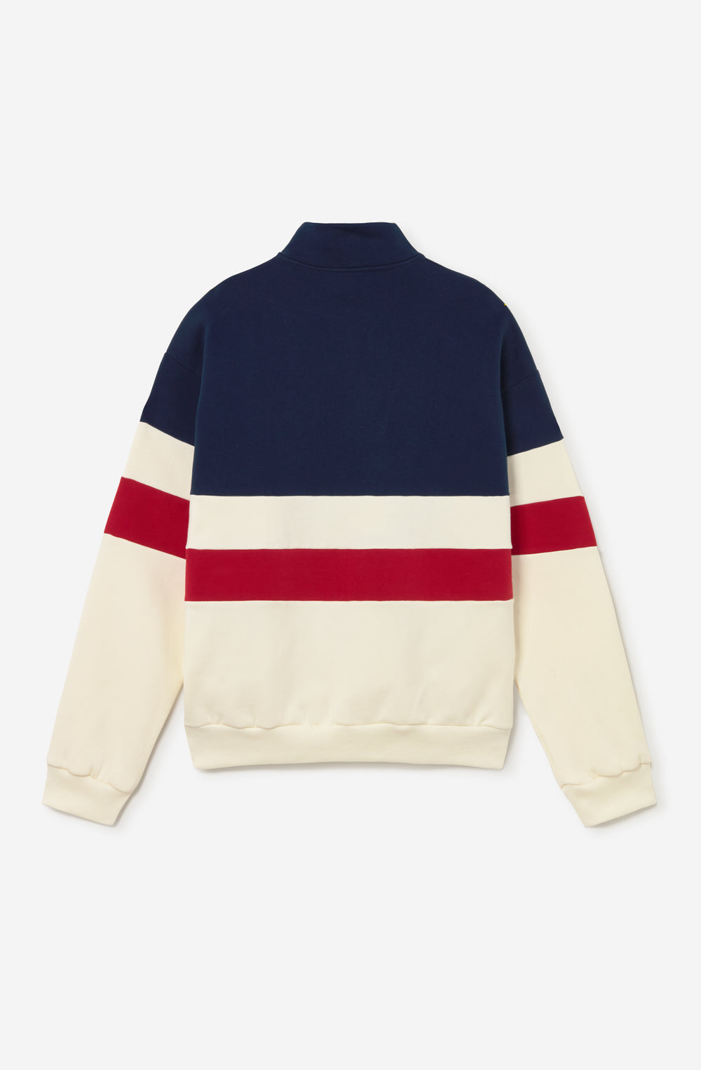 Sweat-shirt à capuche zippé Carter ivoire/bleu/salsa pour homme