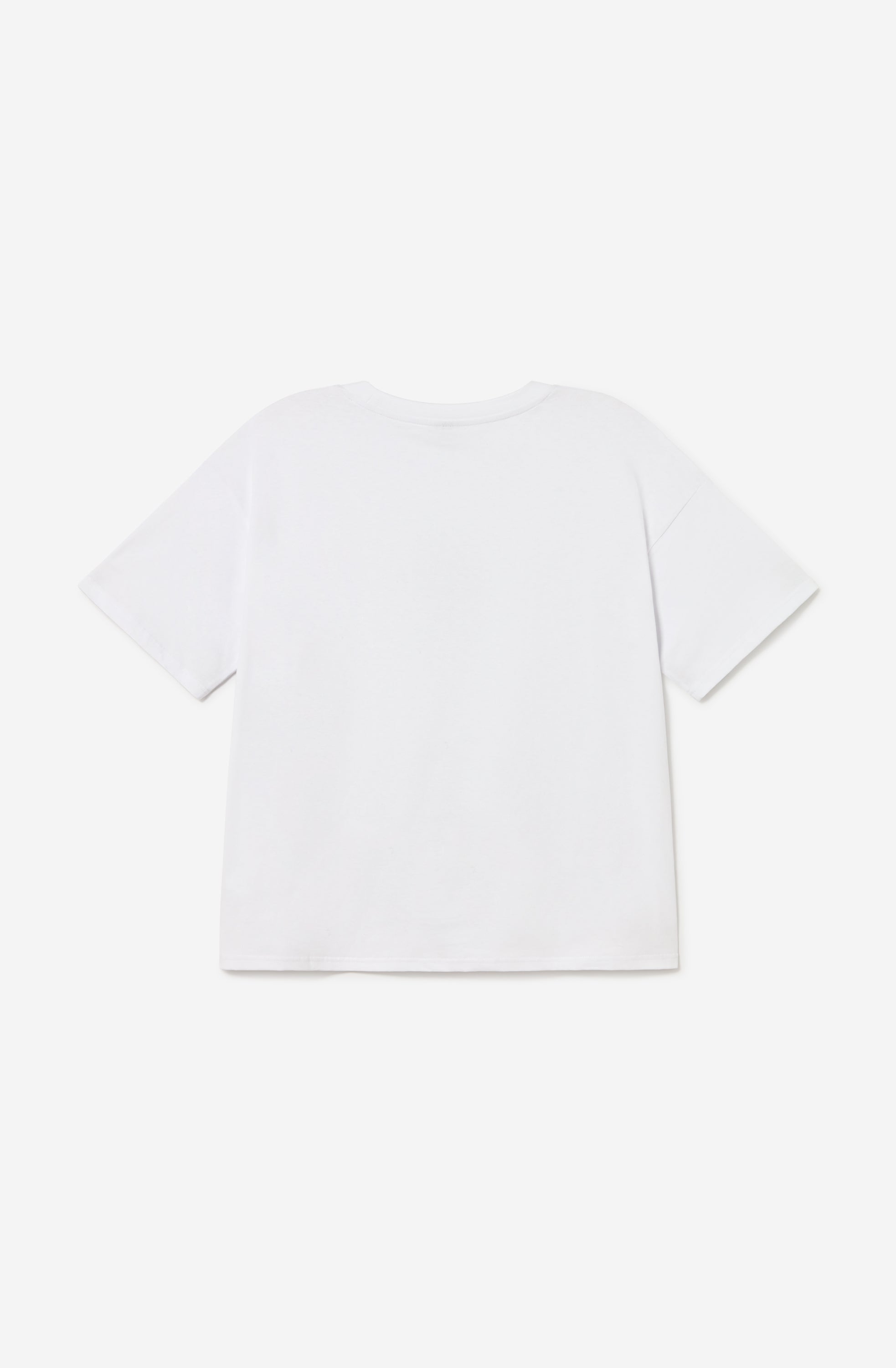 T-shirt Cropped Bouquet Organic Cotton White
