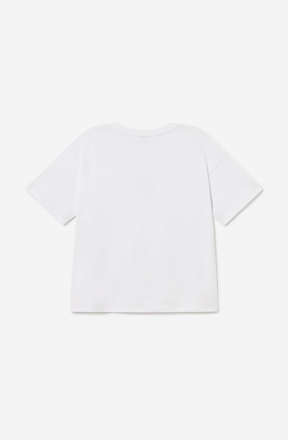 T-shirt Cropped Bouquet Organic Cotton White
