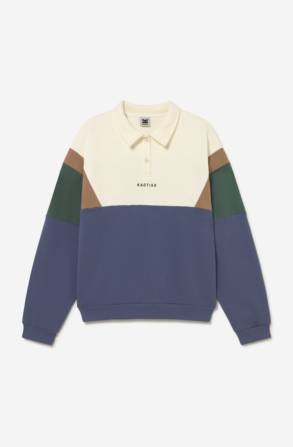 Polo Harry ivoire / marron / vert / bleu