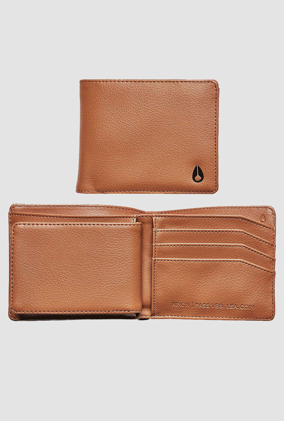 Cartera Nixon Pass Vegan Leather Coin Saddle