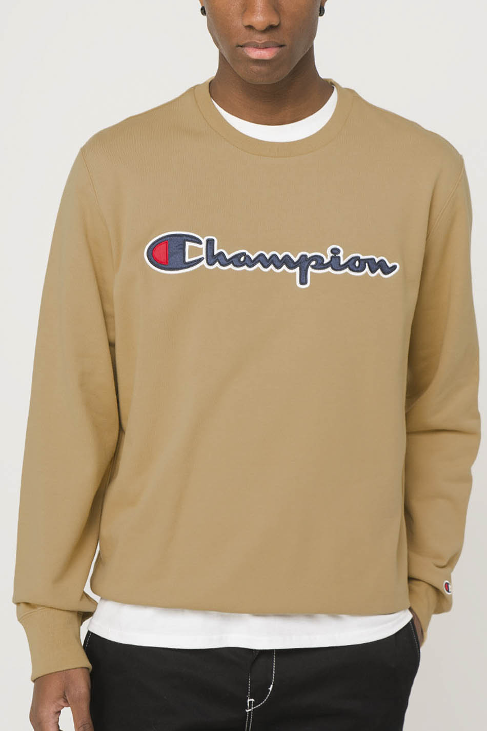 Champion Skript Logo Kapuzenpullover in Braun