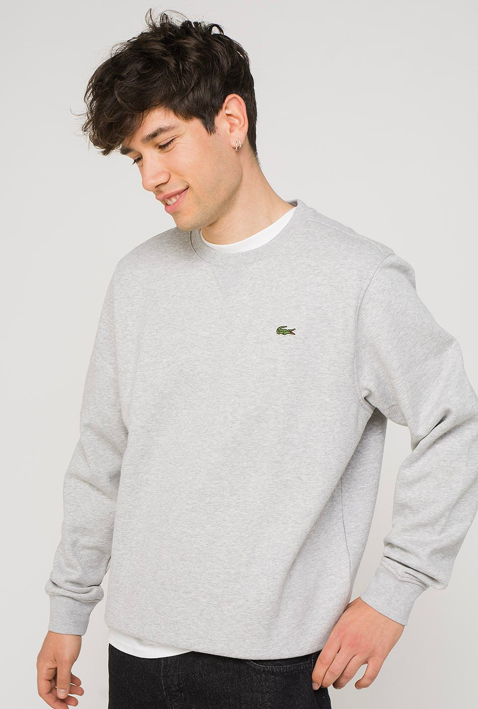Sweat-shirt Lacoste Argent Chine