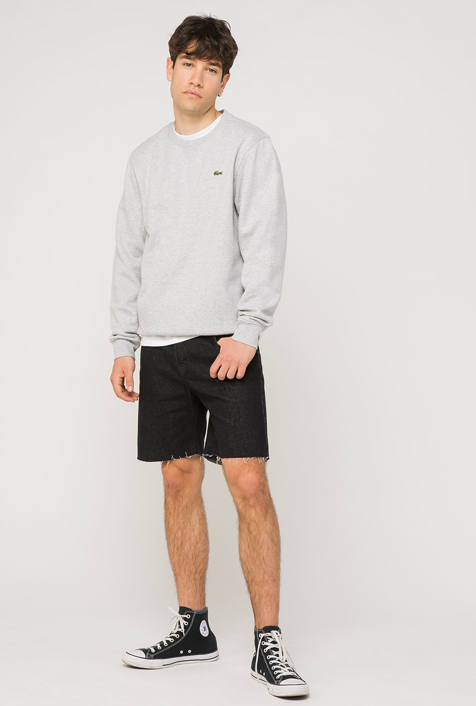 Sweat-shirt Lacoste Argent Chine