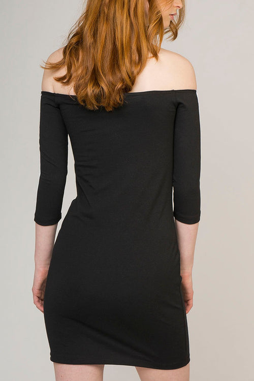 Adidas Off-the-Shoulder Dress Noir