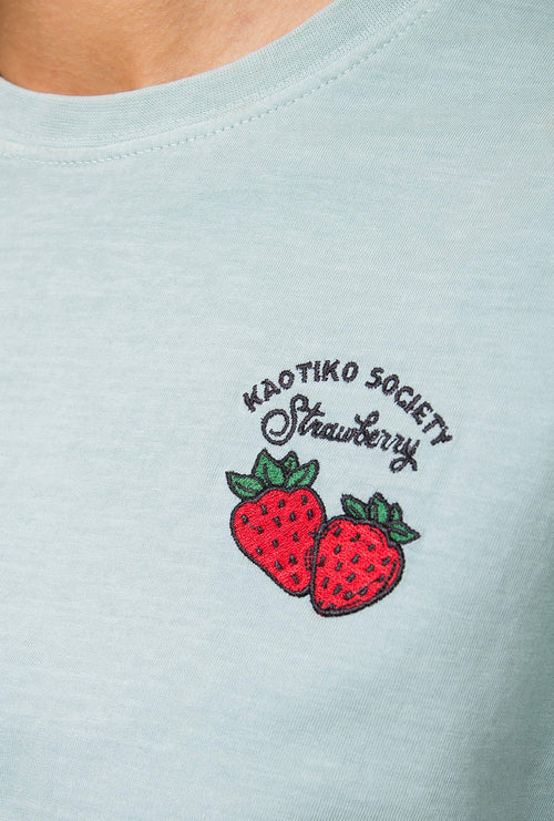 Camiseta Tie-Dye Strawberry Verde