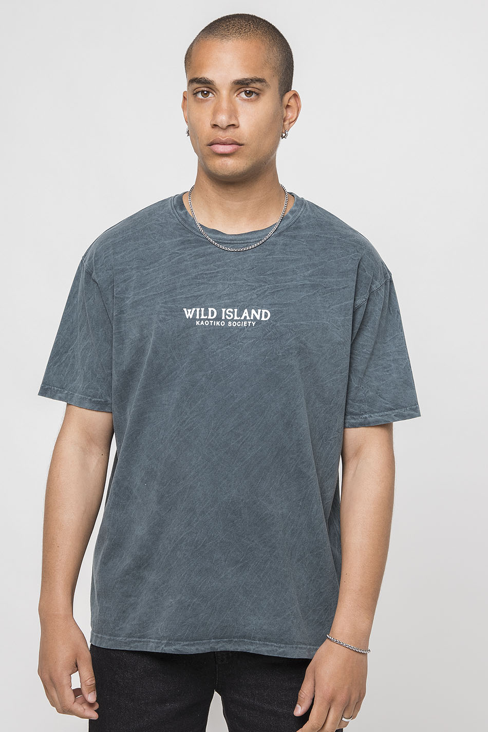 T-shirt vert délavé Wild Island